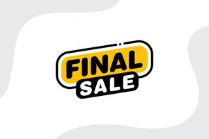 Final Sale banner, poster background. Big sale, special offer, discounts, Vector illustration