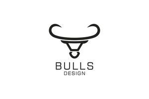 logotipo de la letra d, logotipo de toro, logotipo de toro de cabeza, elemento de plantilla de diseño de logotipo de monograma vector