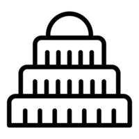 Krakow cathedral icon outline vector. Map polish vector