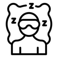 Sleeping man icon outline vector. Person dream vector