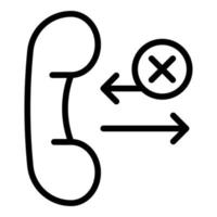 Call lost signal icon outline vector. Plug page vector