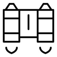 Rocket jetpack icon outline vector. Boost speed vector