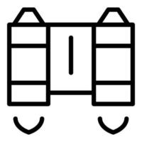 Rocket jetpack icon outline vector. Boost speed vector