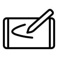 Hand tool icon outline vector. Digital pen vector