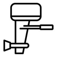 Machine motor icon outline vector. Engine boat vector