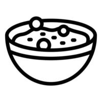 vector de contorno de icono de dieta de sopa. ejecute el programa