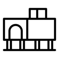 vector de contorno de icono de silla de servicio. industria de estufas