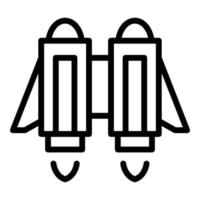 Boost jetpack icon outline vector. Speed rocket vector