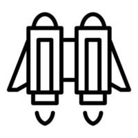 Boost jetpack icon outline vector. Speed rocket vector