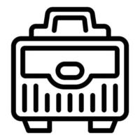 Workshop box icon outline vector. Tool kit vector