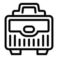 Workshop box icon outline vector. Tool kit vector