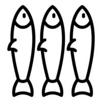 Fresh sardine icon outline vector. Oil food vector