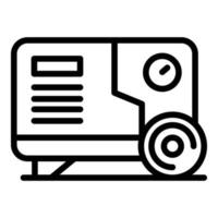 Power generator icon outline vector. Diesel engine vector