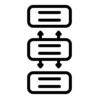 Software icon outline vector. Build process vector