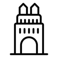 Krakow arch icon outline vector. Polish map vector