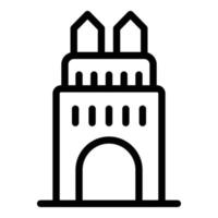 Krakow arch icon outline vector. Polish map vector