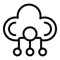 Data cloud vpn icon outline vector. Online security vector