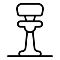 Vector de contorno de icono de taburete de bar moderno. silla de asiento