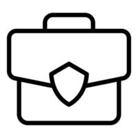 Police bag icon outline vector. Security school vector