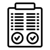 To do list icon outline vector. Credit finance vector