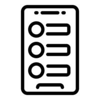 Phone diet app icon outline vector. Program counter vector