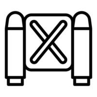 Target jetpack icon outline vector. Future skill vector