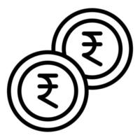 Kolkata coin icon outline vector. City india vector