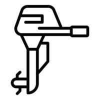 Motor part icon outline vector. Boat engine vector