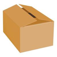 Empty box mockup, realistic style vector