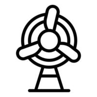 Wind turbine icon outline vector. Eco tech vector