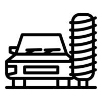 Car wash stand icon outline vector. Carwash service vector