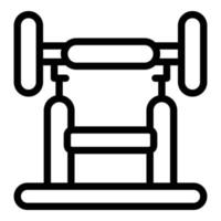 Gym barbell icon outline vector. Program counter vector