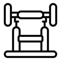 Gym barbell icon outline vector. Program counter vector