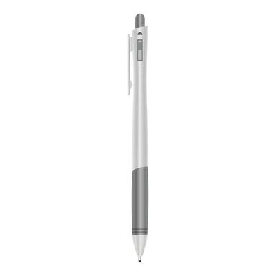 Gray ballpoint pen mockup, realistic style
