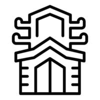 Festival building icon outline vector. Myanmar day vector
