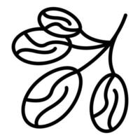 Arabic date fruit icon outline vector. Palm food vector