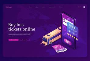 Online service for buy bus tickets vector