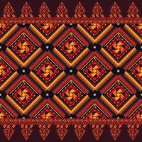 patrón azteca nativo étnico geométrico abstracto diseño de arte tradicional oriental sin fisuras para tela, cortina, fondo, alfombra, papel pintado, ropa, envoltura, batik, ilustración vectorial textil vector