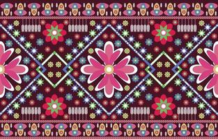 Ethnic floral native seamless pattern. Tribal vector background with decorative folk elements. Aztec abstract geometric art print. Navajo Indian African Mayan Mexico Style. Design for fabric, textile.