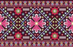 patrón sin costura nativo floral étnico. fondo vectorial tribal con elementos folclóricos decorativos. impresión de arte geométrico abstracto azteca. estilo navajo indio maya africano méxico. diseño para tela, textil. vector