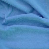 The texture of the fabric in blue color. Material for making shirts and blouses photo