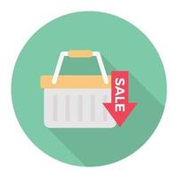 sale cart vector illustration on a background.Premium quality symbols.vector icons for concept and graphic design.