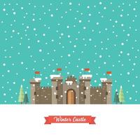 Castle in flat style design vector