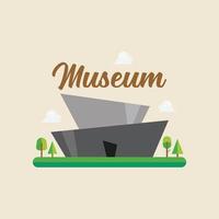 Museum building in flat style vector