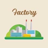 Factory industrial building vector