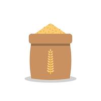 Rice sack icon in flat style vector