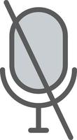 Microphone Slash Vector Icon Design