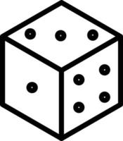 Dice D6 Vector Icon Design