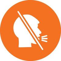 Head Side Cough Slash Vector Icon Design