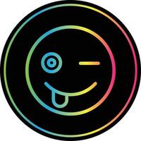 Grin Tongue Wink Vector Icon Design